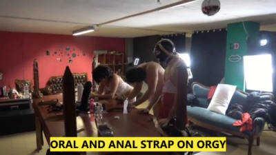 Oral And Anal Strap-On Femdom Orgy With Two Sissy Sluts And A Sub Mobile Version