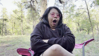 Cold Yawning Outdoors