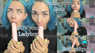 POV Your Ladyboy Sucks Your Big Cock