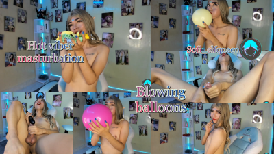 Hot Viber Masturbation Blowing Balloons