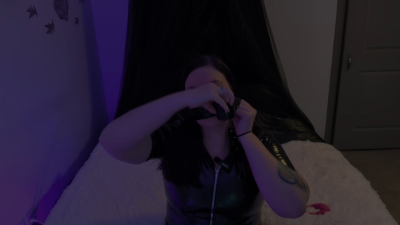 Self Gagged And An Amazing Orgasm