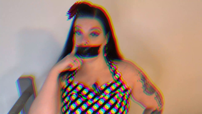 Gag Talk JOI W/ A BBW Pinup- Tape Gag