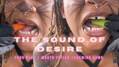 Temptress Mango In The Sounds Of Desire- Mouth Fetish, Chewing ASMR, Food Play, Teeth Fetish