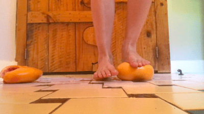 Mistress Muse Squishing Fruit With My Feet