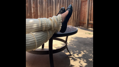 Nylons In Flats Dangling + Nylon Soles