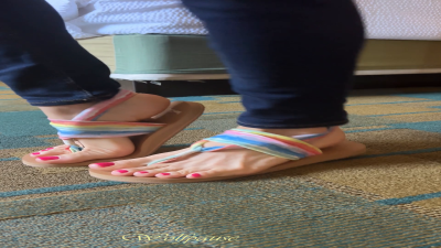 Rainbow Sandals Tease