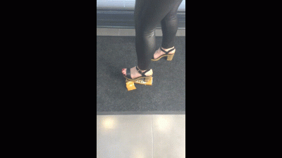 Birds Eye View Abby Giantess Crush Toy Car 1970S Cadillac Eldorado In Sexy Chunky High Heel Sandals
