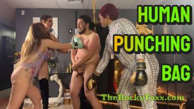 Human Punching Bag Makes Himself Useful By Geting Hit From All Angles Goddess Rocky Mistress Kayla And Mistress Sasha