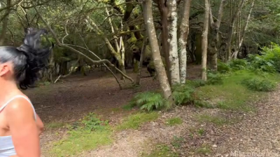 Jogger Grabbed In The Woods Takes Huge Cumload