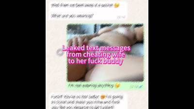 Leaked Text Messages From Cheating Wife To Her Fuck Buddy