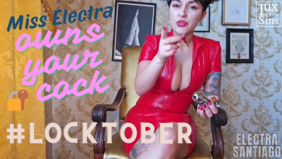 Miss Electra Owns Your Cock- Locktober Chastity JOI- Femdom Mistress Jerk Off Instructions