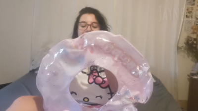 Inflating And Playing With Rubber Ring