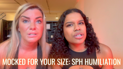 Mocked For Your Size SPH POV- Ebony Goddess Luna Law And Blonde Miss Amy Samuels Humiliate Your Tiny Cock, Femdom POV
