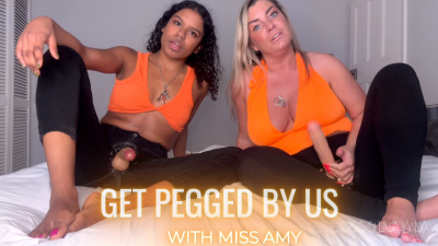 Get Pegged By Us POV- Ebony Goddess Luna Law And Blonde Miss Amy Fuck With Their Strap-Ons, Female Domination