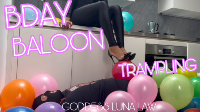 Bday Balloon Trampling!