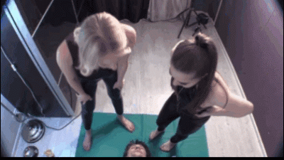 Collection Of Videos Of Princesses Bertie And Mimi Clip-N33-N34-N35-N36-N37 The Girls First Spit Into His Mouth And Face, And Then Begin To Smoke And Throw Ash On Him