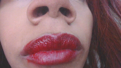 Nose And Red Lip Stick