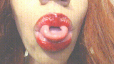 Tongue Twirl Glossy Lip Pucker