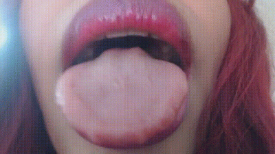 Pink Lipstick Long Tongue