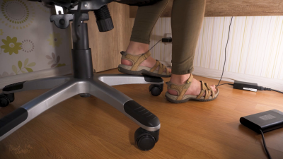 Worship My Sexy Feet In Worn Sandals Under Table