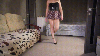 Hot MILF Modeling Legs And Ass In Mini Skirt