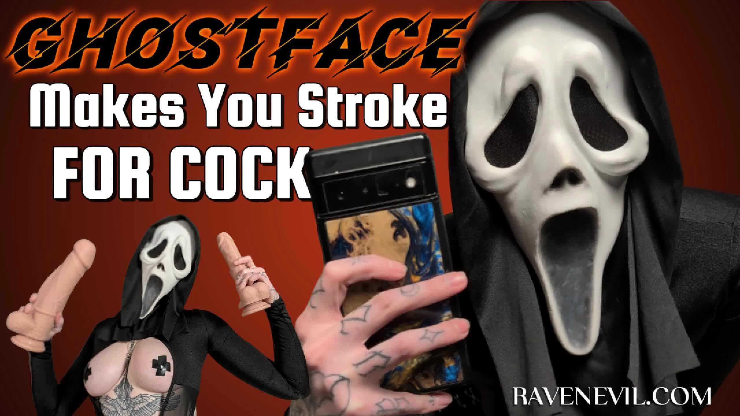 Ghostface Makes You Stroke For Cock