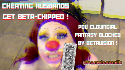 Clowngirl Cheating Fantasy Ruined By Wife's Betachip Implant