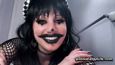 Goth Clowngirl Deepthroats Your Huge Cock