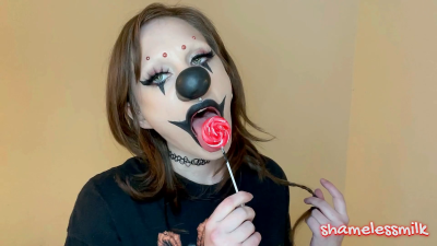 Goth Clowngirl Red Lollipop