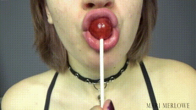Lollipop Sucker Lick Suck & Eat Close Up