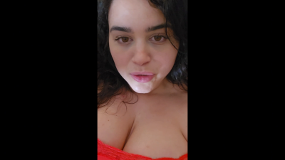 Facetiming My Cuck After A Rough Creampie-Ass & Pussy Cleanup JOI