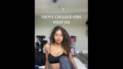 Ebony College Girl Foot JOI