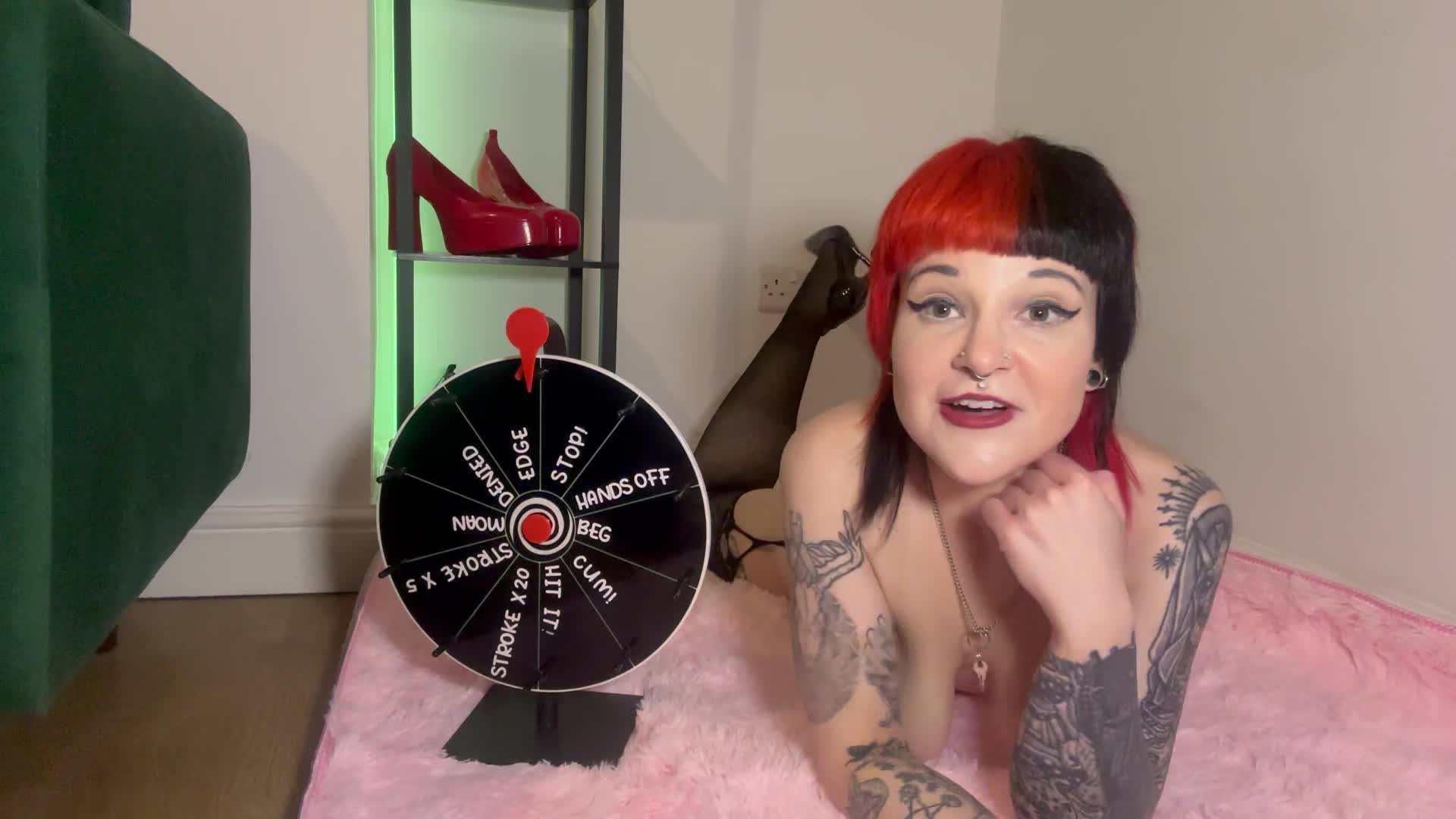 Mistress Ruby's Spin-To-Deny Game - 12Min Edge & Begging JOI (No Cum)