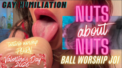 Valentine's Day Nuts About Nuts Ball Worship JOI Gay Humiliation