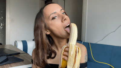 Dirty Horny Sucking Banana
