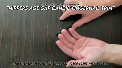 Nippers Age Gap Candid Fingernail Trim With Lucy Larue