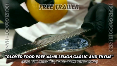 Gloved Food Prep ASMR Lemon Garlic And Thyme