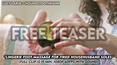 Lingerie Foot Massage For Tired Househusband Soles