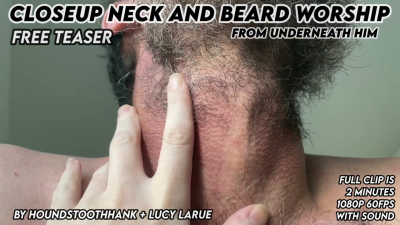 Closeup Neck And Beard Worship From Underneath Me
