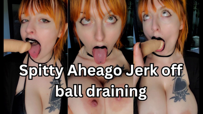 Spitty Aheago Jerk Off Ball Draining