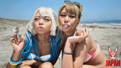 Smoky Seduction: POV Experience With Lesbian Gal, Noa And Reona Maruyama, Blowing Smoke At You