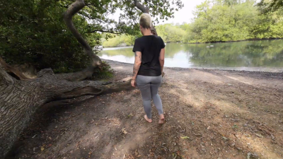Forest Climb: Dusty Barefoot Tease