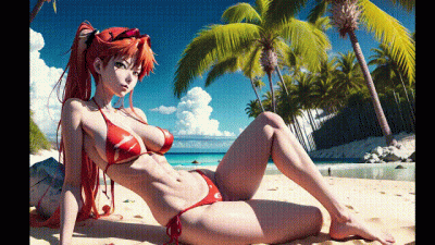 Asuka Soryu Langley On The Beach