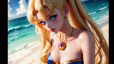 Sailor Moon On The Beach