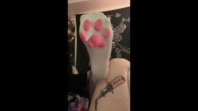 Peeling Off My Pretty Kitty Socks