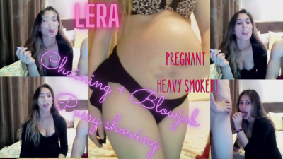 Pregnant Lera Chainsmoking & Blowjob For Her BF