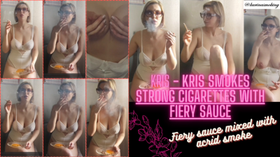 Kris: Smoking Show In White Lingerie