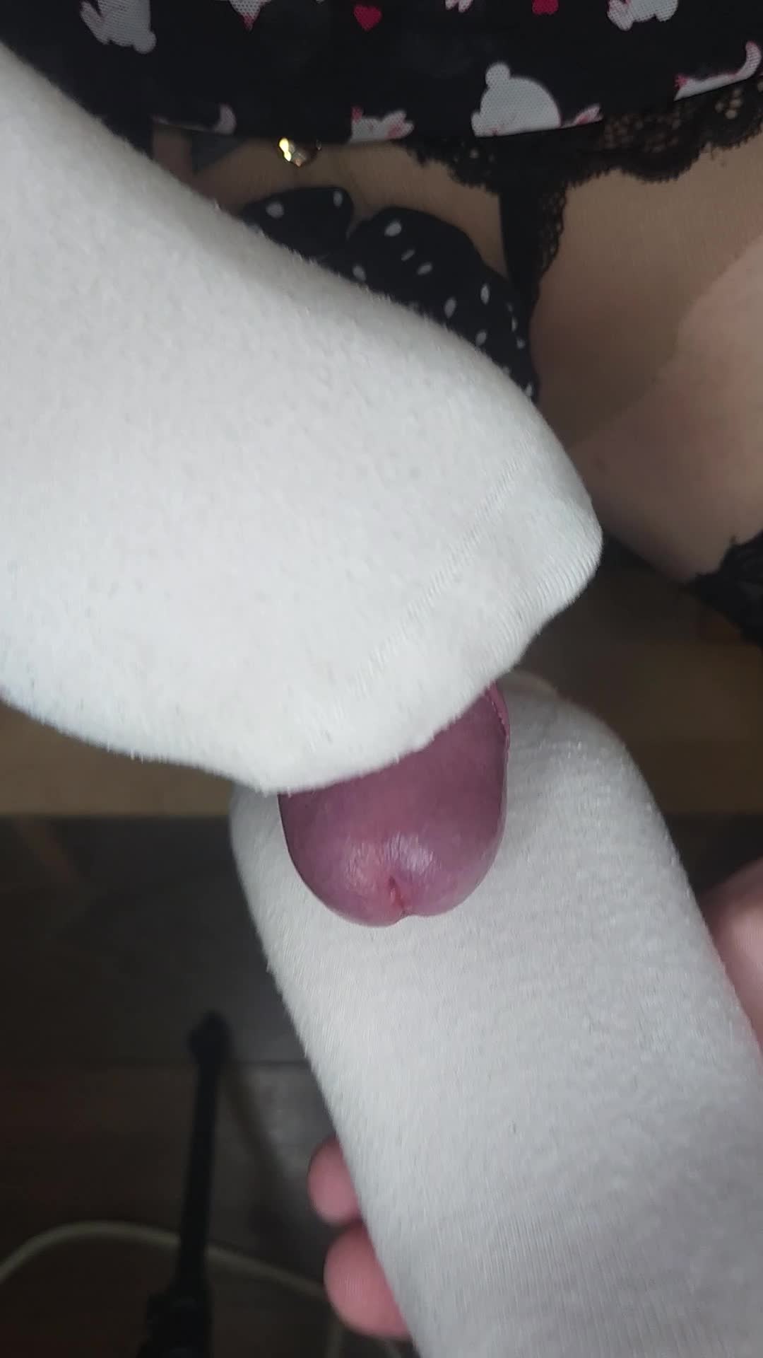 Silicone Feet With Cute White Socks Footjob
