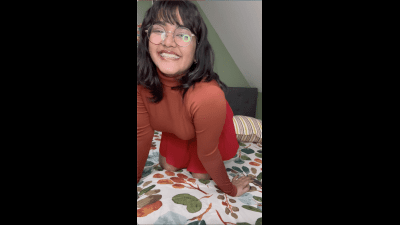 Nerdy Paranomral Detective Streaptease And Playing