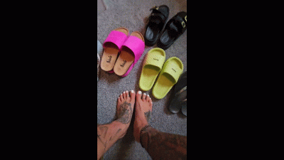 Flip Flop/Wedges Try On And Tease
